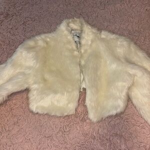 Fashion Nova Cream Teddy Jacket